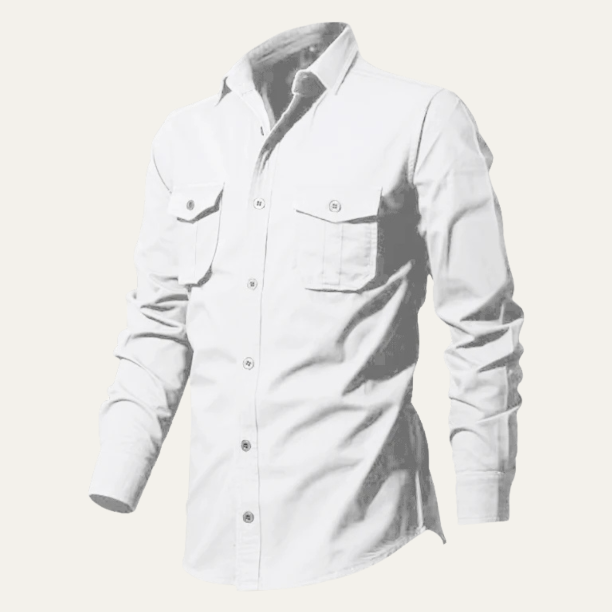 The Brookwater Men’s Retro Solid Button-Up Shirt
