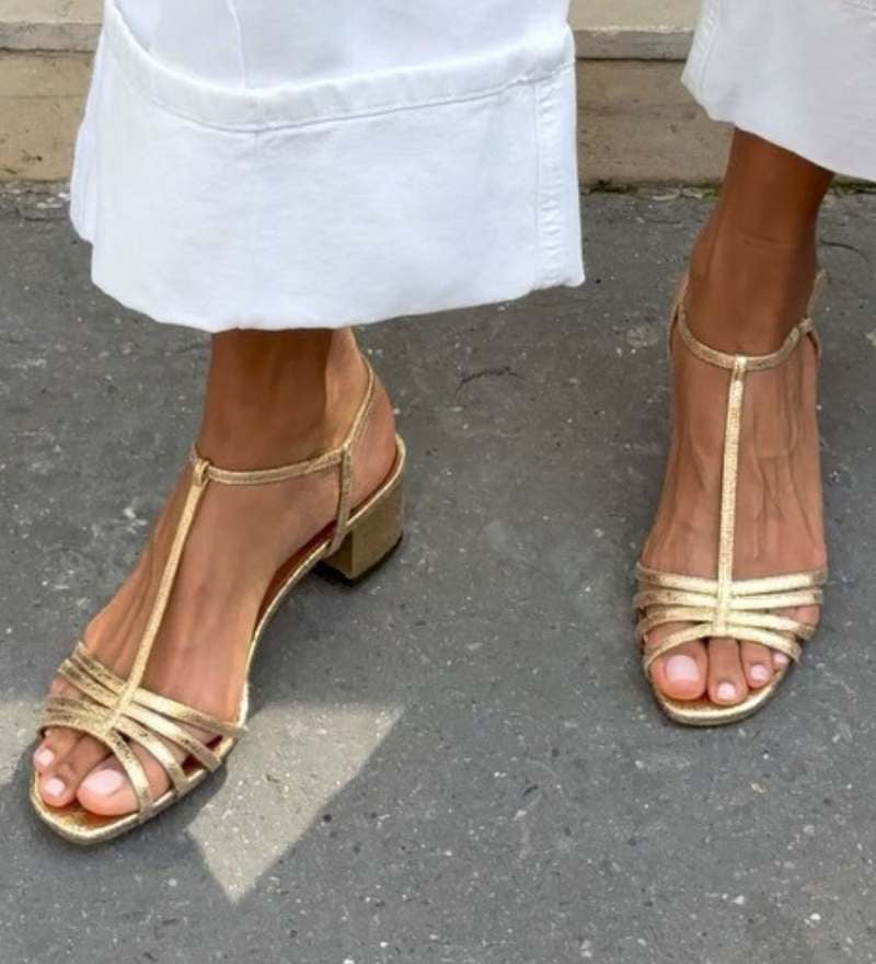 Allegra | Golden Sandals Everyday Elegance