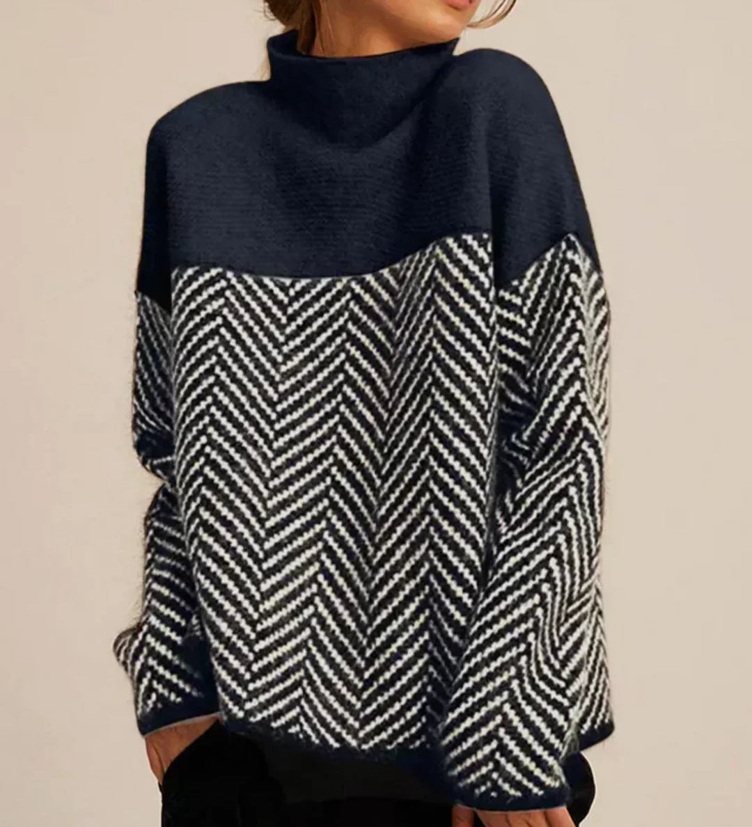 Norah | Cozy Cotton High Neck Sweater