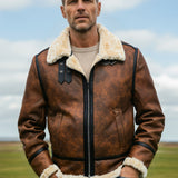 Dorian™ | L’Aviateur: Leather Jacket Featuring Luxurious Fur Accents