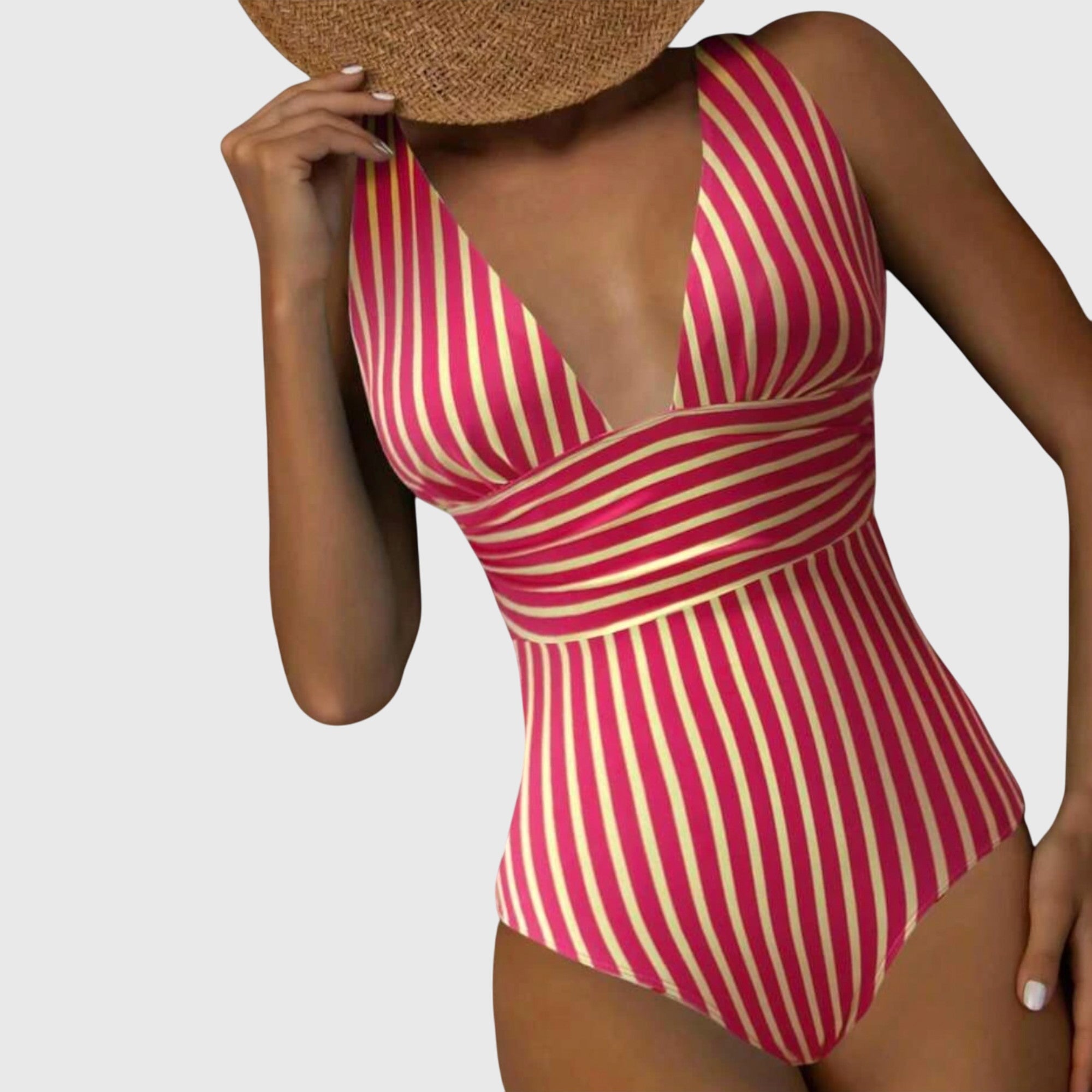 Sidonie | Supportive Striped One-Piece Swimsuit