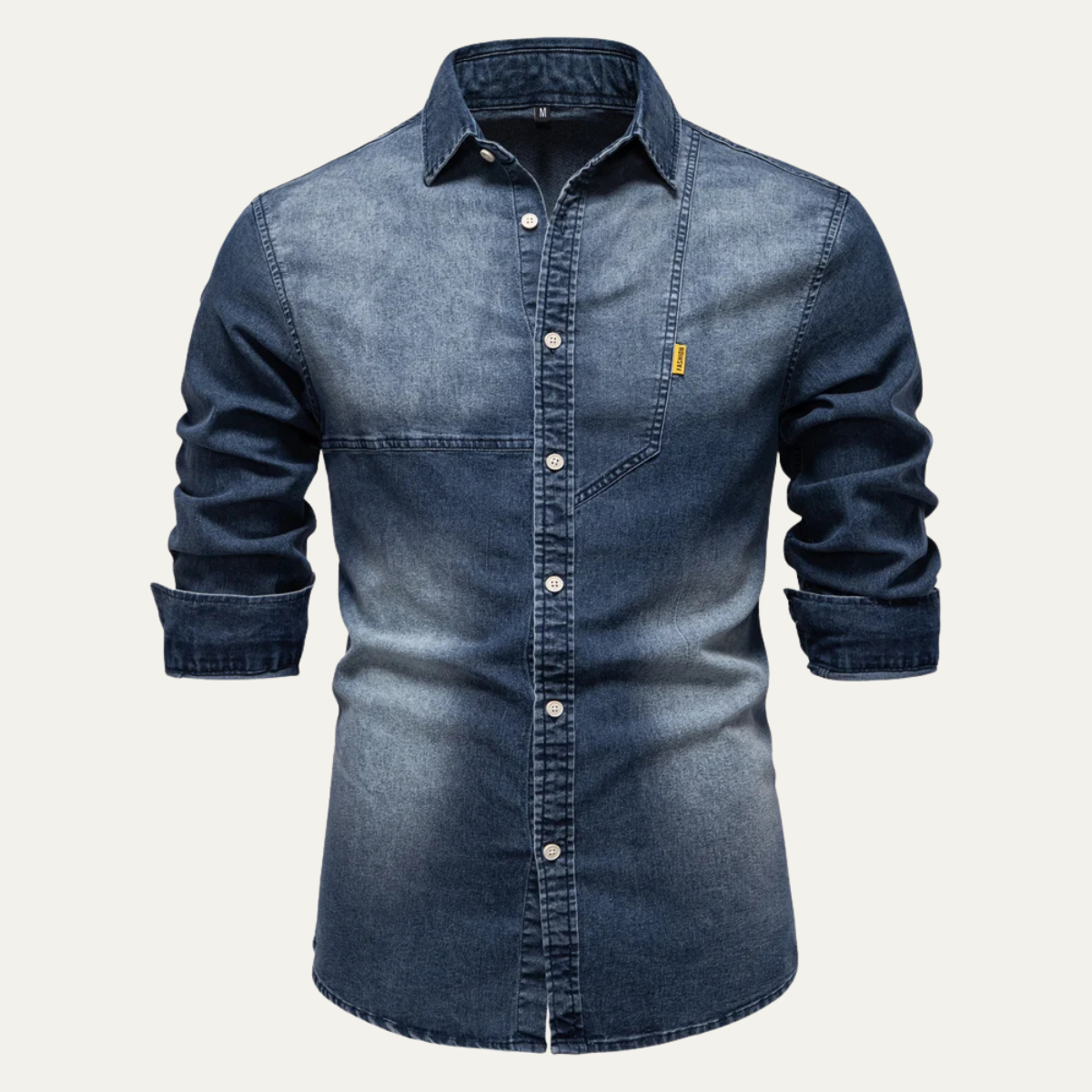The Meadowford Men’s Slim Fit Cowboy Style Denim Shirt