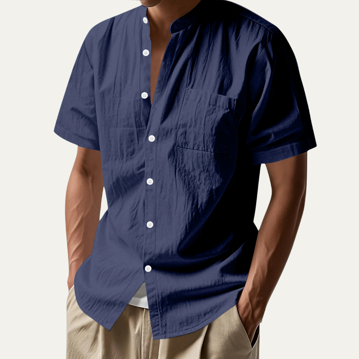 The Westmount Men’s Lightweight Linen Button-Up Shirt
