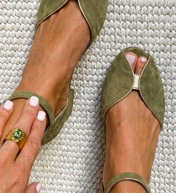Olivia | Elegant Sage Green Sandals