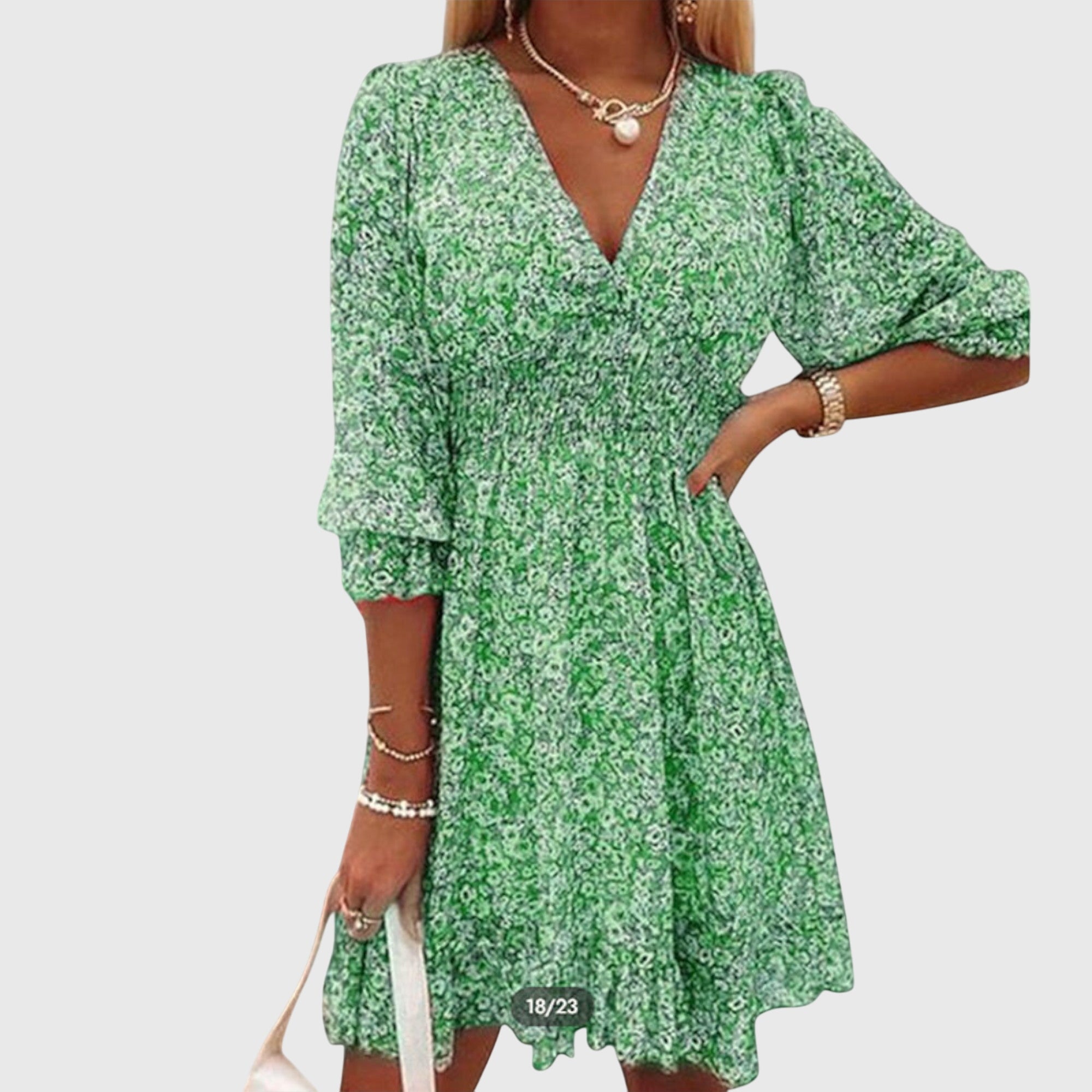 Christine | Floral Puff Sleeve Dress
