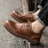 Joe | Natural Leather Low-Top Shoes