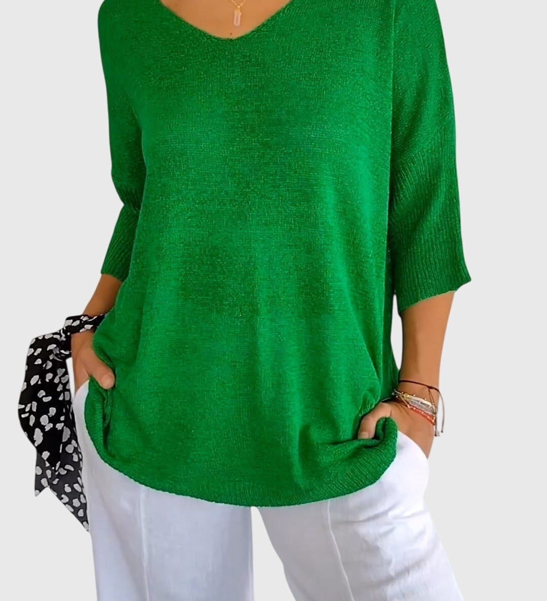 Caroline | Stylish V-Neck Blouse