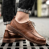 Joe | Natural Leather Low-Top Shoes