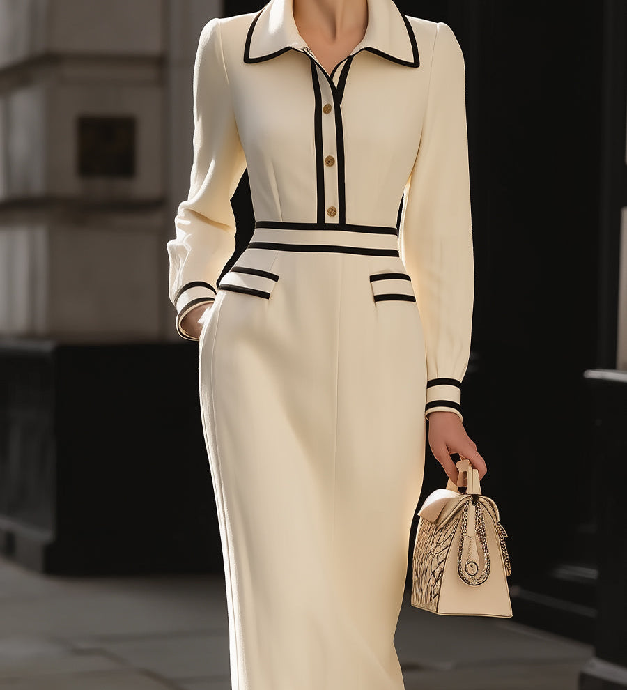 Sylvie | Midi Dress with Button Details