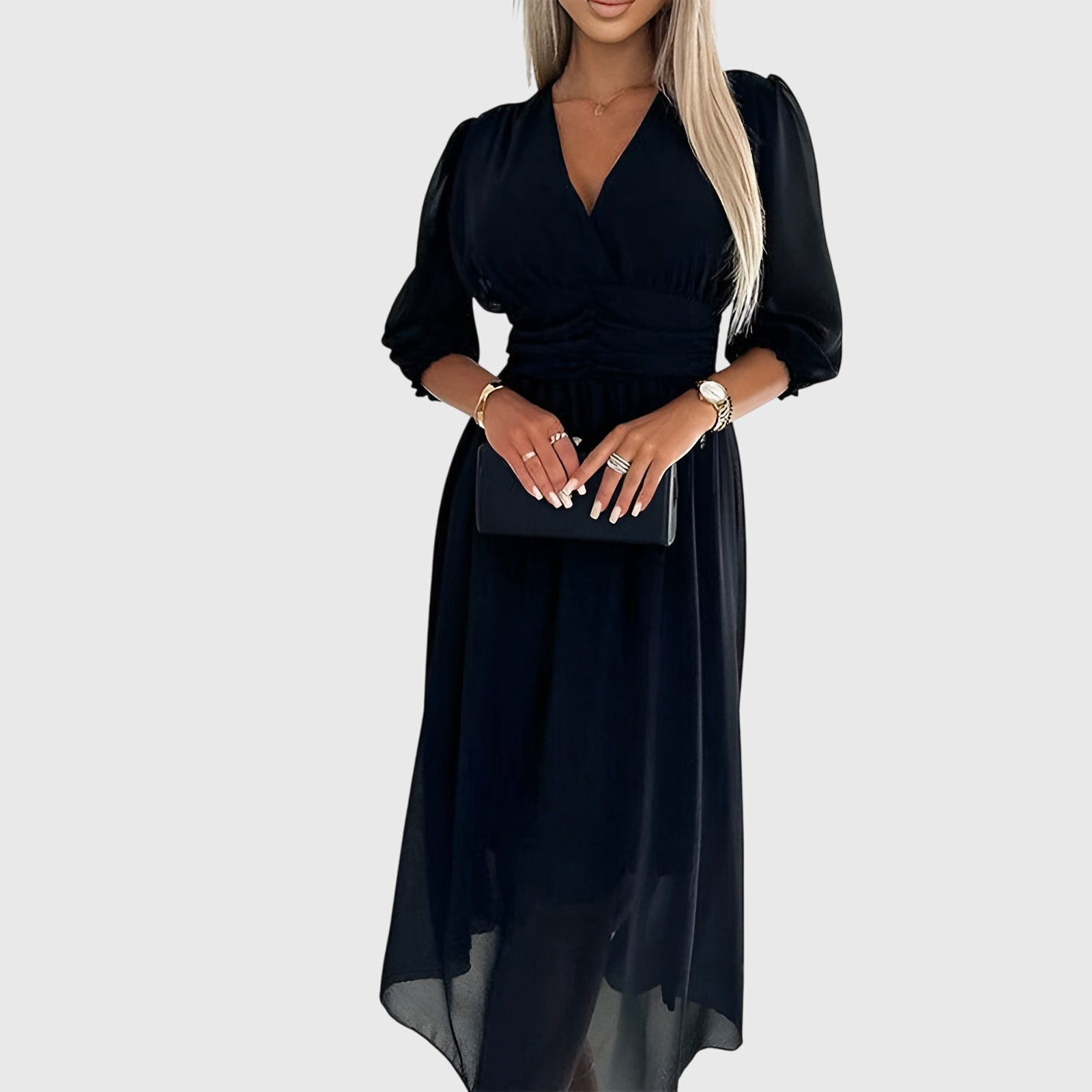 Chloe | Lightweight Silk Chiffon Dress