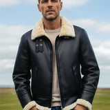 Dorian™ | L’Aviateur: Leather Jacket Featuring Luxurious Fur Accents