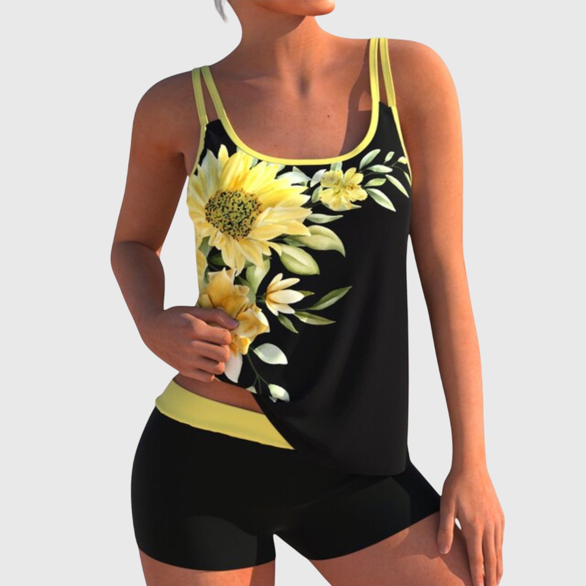Clotilde | Floral Print Two-Piece Swim Set