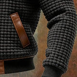 Textured Jacket with Embossed Leather Details in Tin