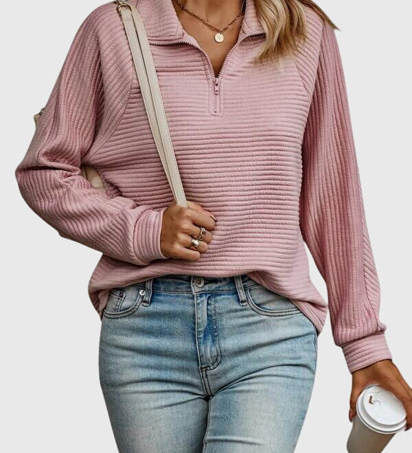 Christine | Stylish Half-Zip Sweater