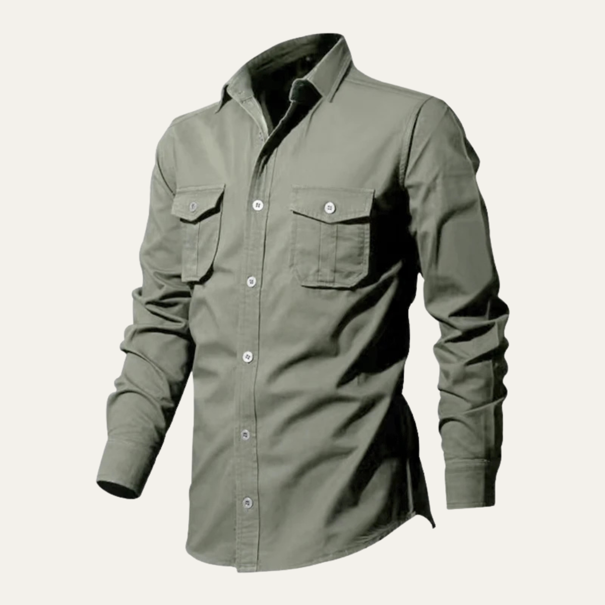 The Brookwater Men’s Retro Solid Button-Up Shirt