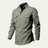 The Brookwater Men’s Retro Solid Button-Up Shirt