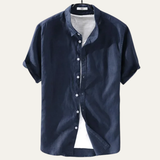 The Montland Men’s Lightweight Cotton Linen Relaxed Fit Shirt