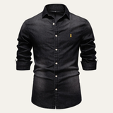 The Meadowford Men’s Slim Fit Cowboy Style Denim Shirt