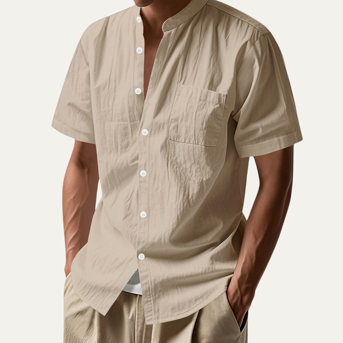 The Westmount Men’s Lightweight Linen Button-Up Shirt