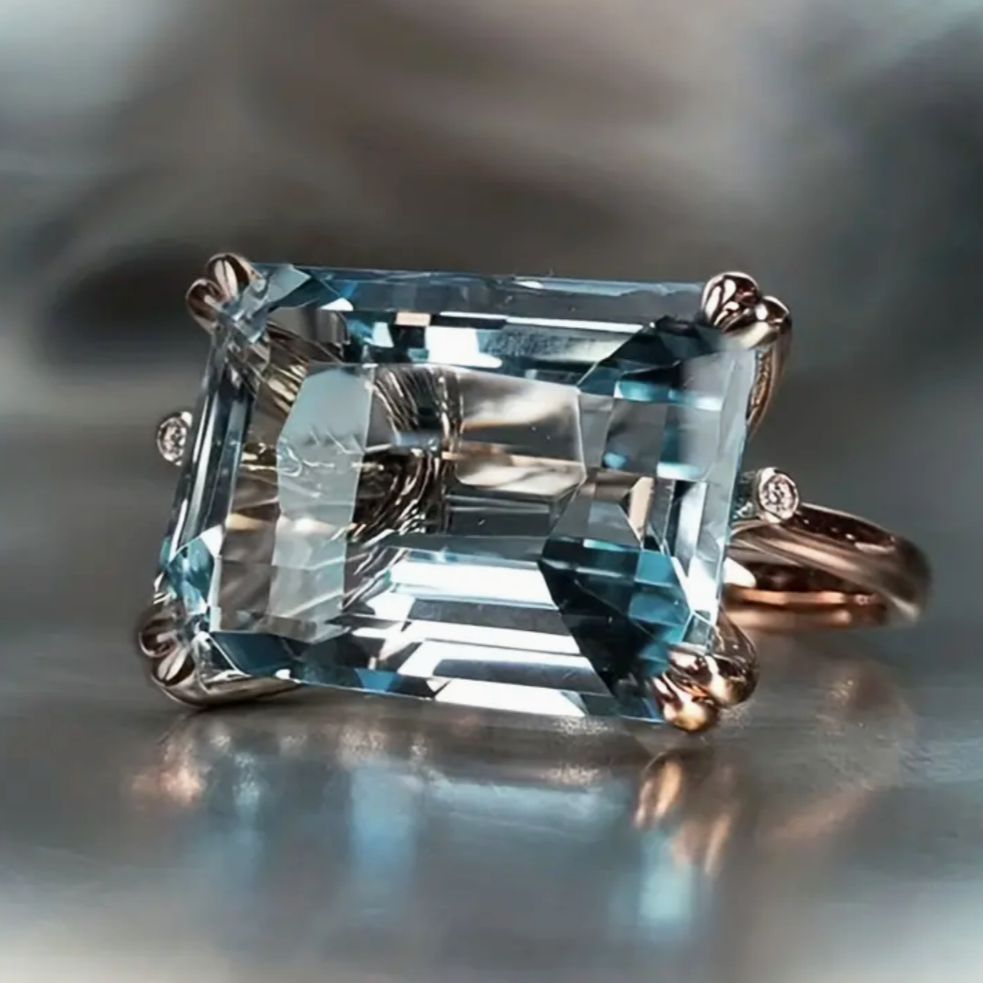 Classic Blue Zirconia Vintage Ring