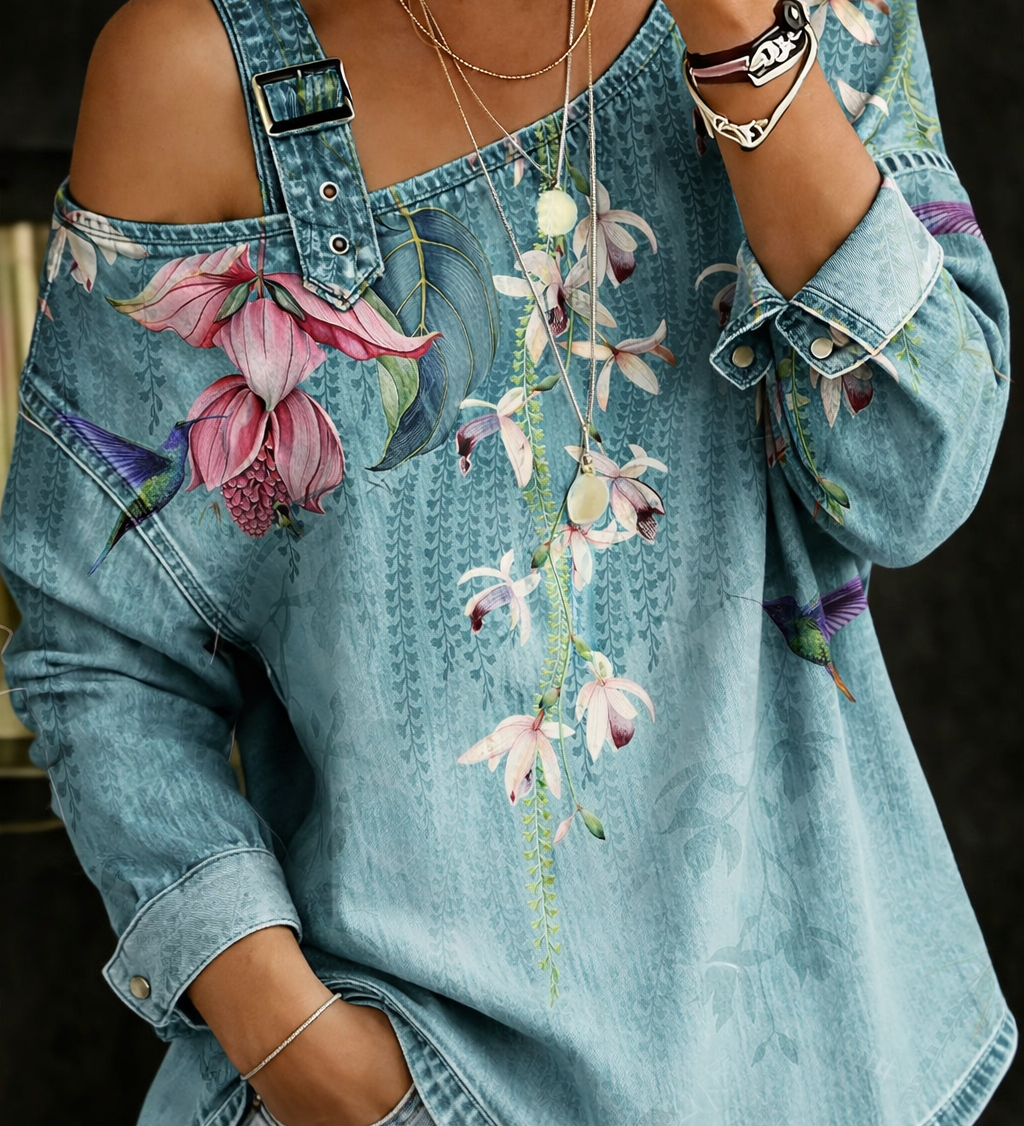 Loane | Off-the-Shoulder Denim Top