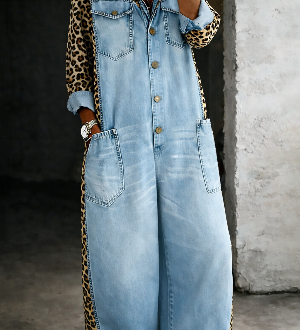 Maelle | Denim Shirt Jumpsuit