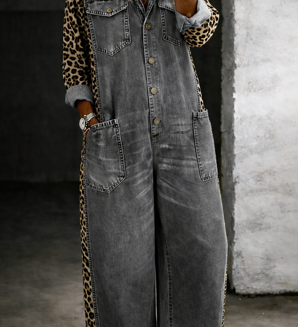 Maelle | Denim Shirt Jumpsuit