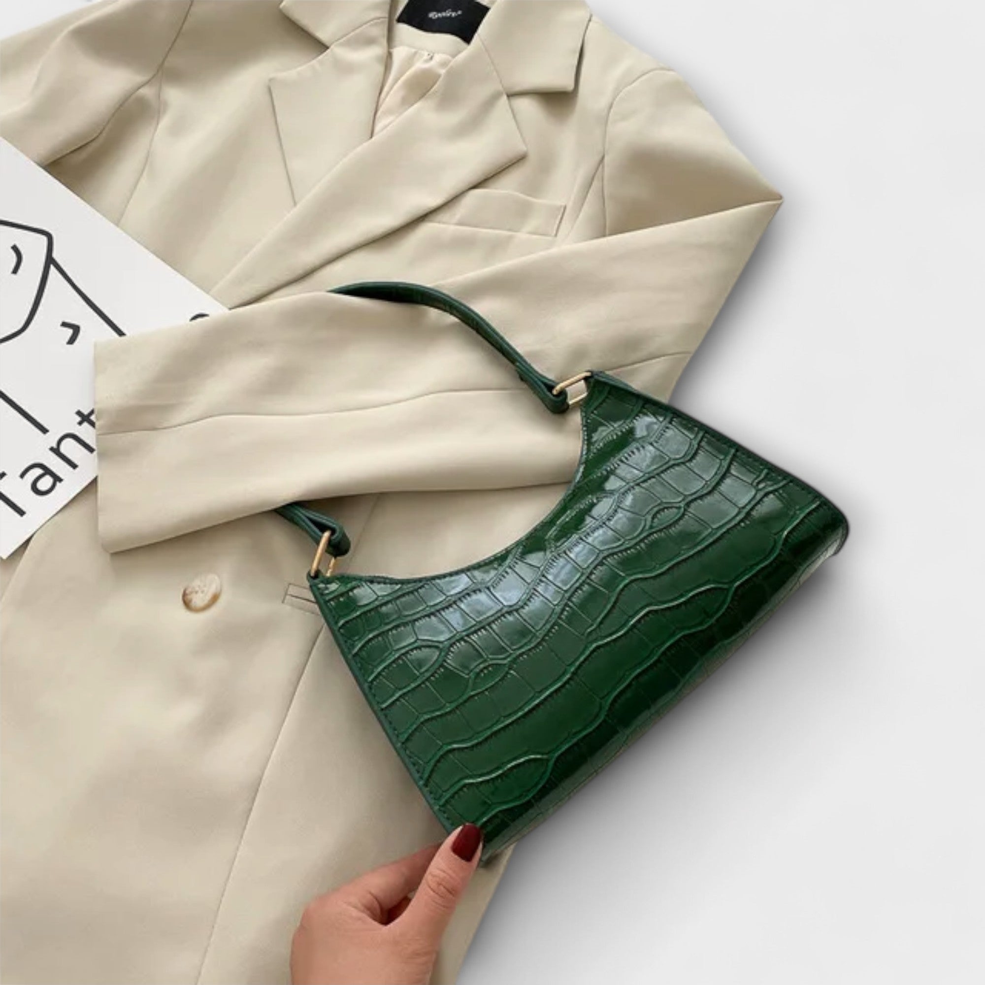 Marguerite | Glossy Leather Handbag
