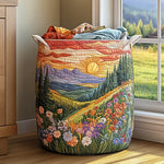 Willow morning glory quilted laundry basket by Ellie Dublin