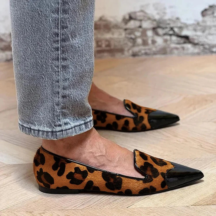 Avera - Leopard Print Charm Loafers