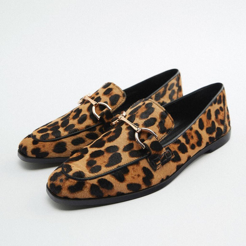 Adrianna - Striking Leopard Print Moccasins