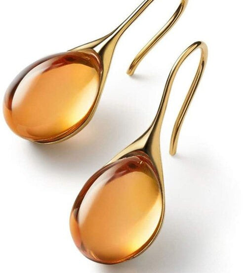 Crystal Earrings in Gold and Silver
