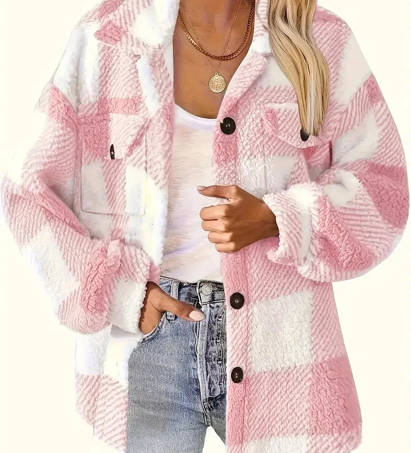 Martin | Stylish Checked Fleece Coat