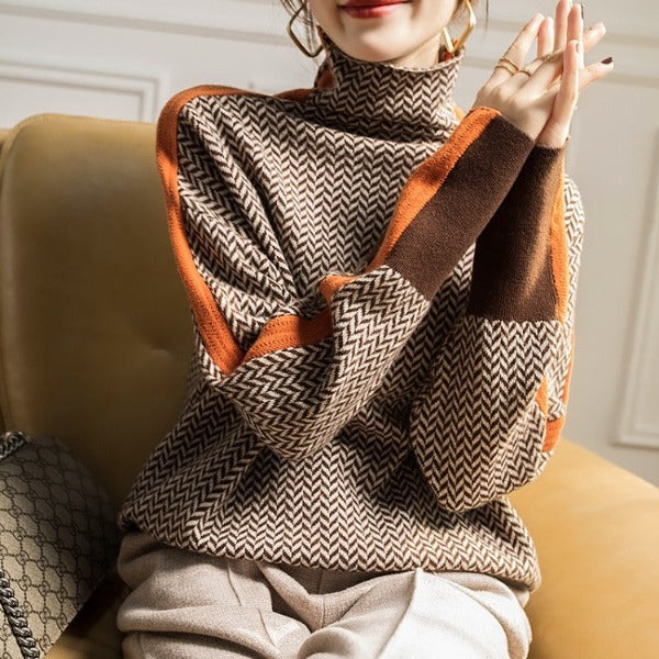 Éléonore | Premium Chevron Turtleneck