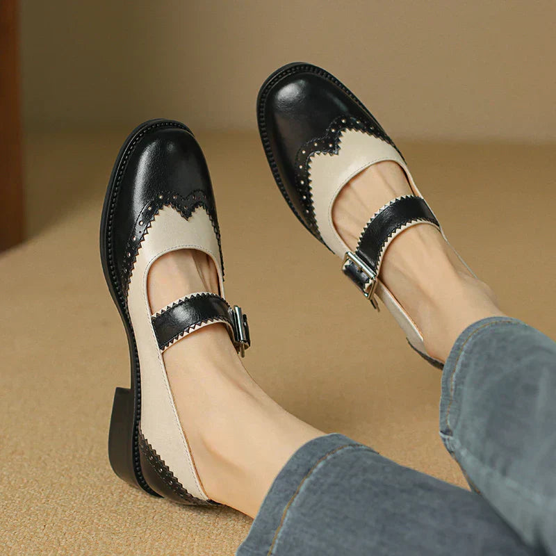 Marie | Classic Leather Mary Jane Shoes