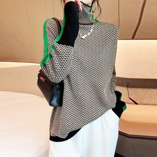 Éléonore | Premium Chevron Turtleneck
