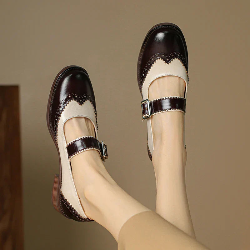 Marie | Classic Leather Mary Jane Shoes