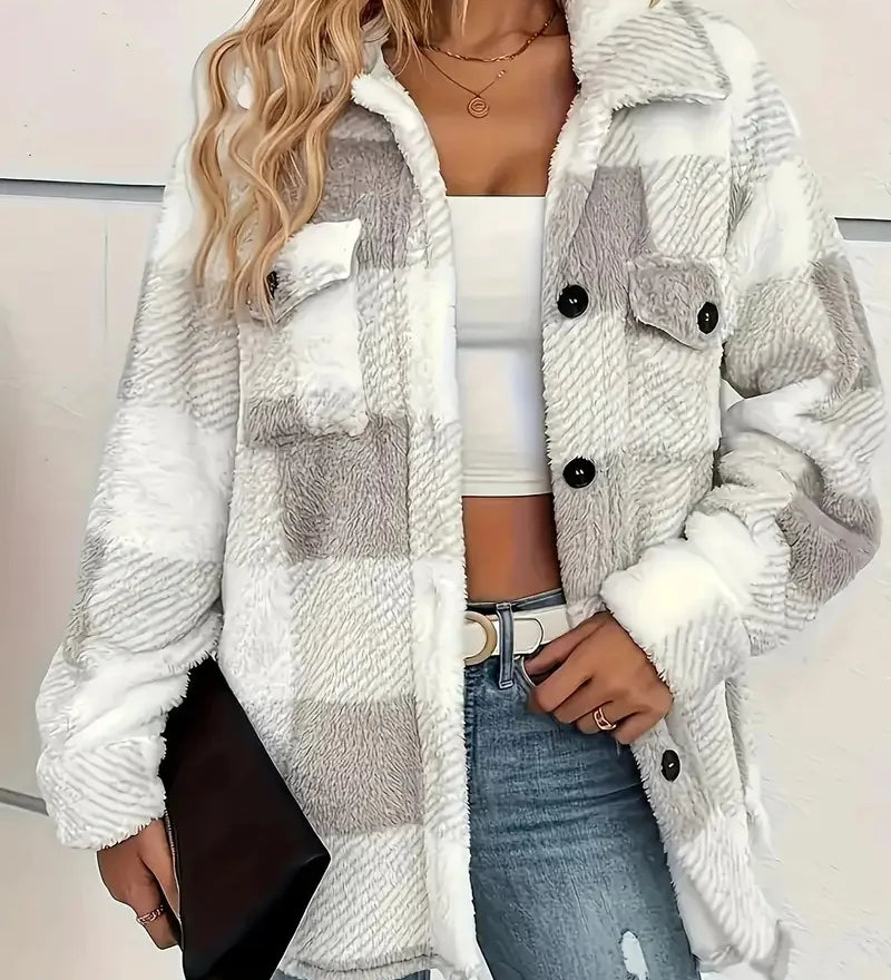 Martin | Stylish Checked Fleece Coat