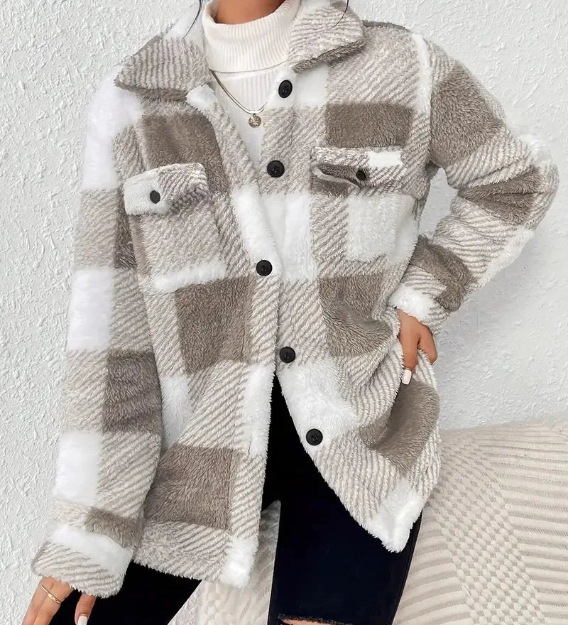 Martin | Stylish Checked Fleece Coat