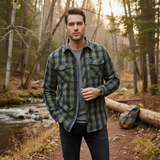 The Hawthorne Creek Men’s Vintage Plaid Denim Shirt Jacket