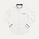 The Silverhaven Ridge Men’s Standing Collar Business Button-Up Shirt
