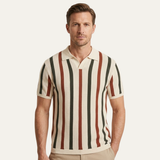 The Pinecrest Hill Men’s Vintage Striped Knit Polo Shirt