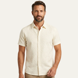 The Silverbrook Hill Men’s Ivory Textured Button-Up Shirt