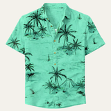 The Glencrest Park Men’s Timeless Tropical Coconut Print Hawaiian Beach Shirt