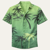 The Brookland Men’s Tropical Coconut Print Hawaiian Casual Shirt