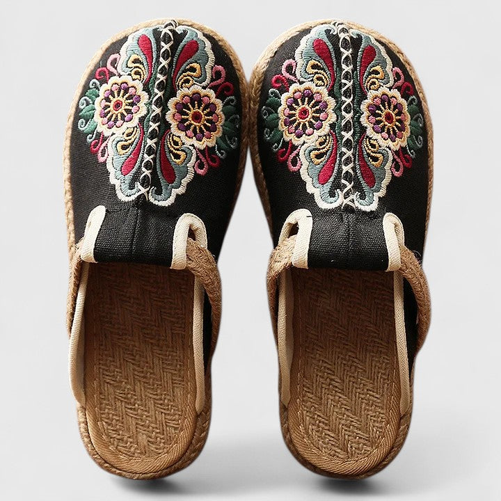 Marousse | Comfortable Floral Mules Handmade