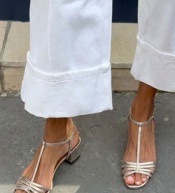 Allegra | Golden Sandals Everyday Elegance