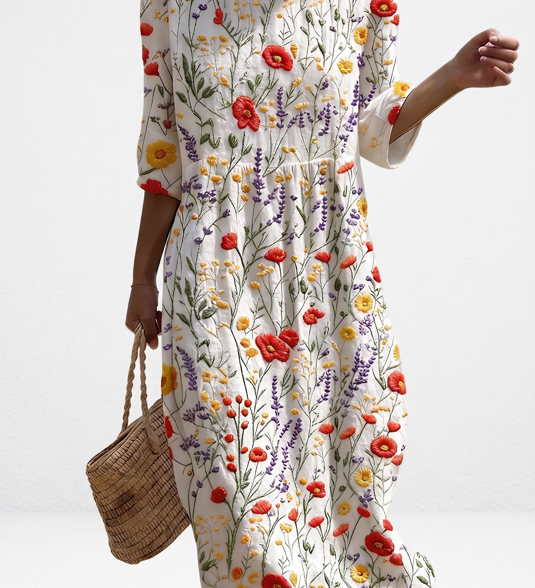 Adelaide - Women's Casual Dress with Floral Patterns.