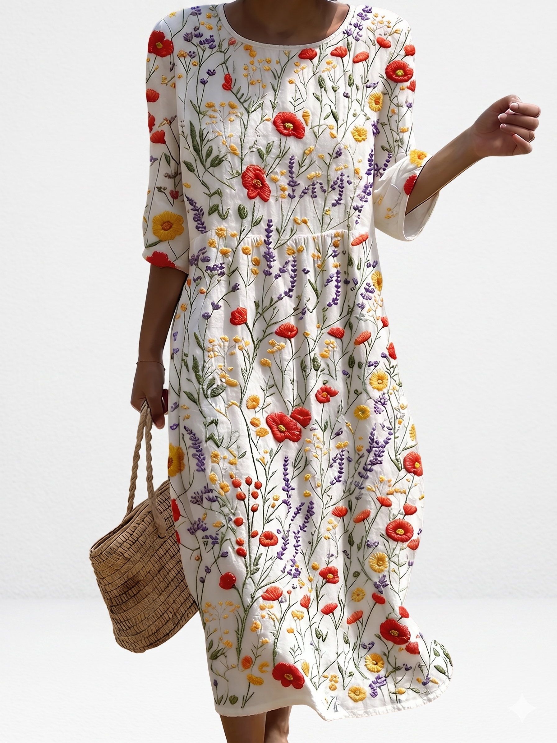 Adelaide - Women's Casual Dress with Floral Patterns.