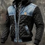 MATEO | Padded Jacket Featuring Denim Accents